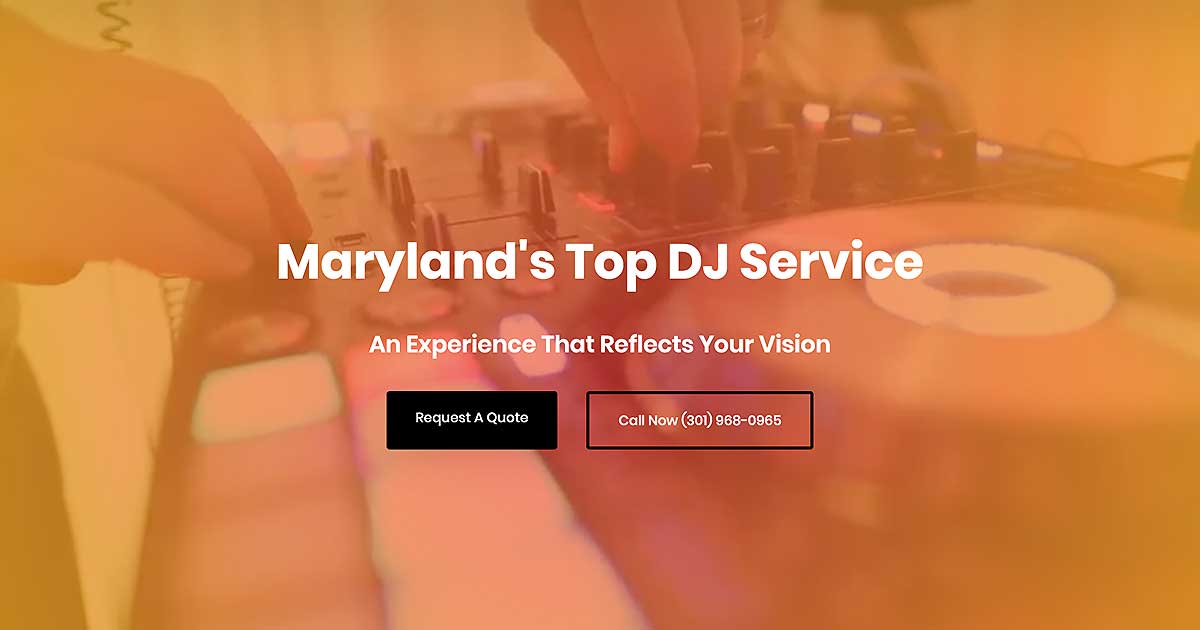 DJ & Event Services That Exceed Your Vision Maryland's DJ